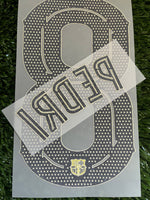 2025-2026 FC Barcelona Home Name Set and Number Pedro Gonzalez “Pedri” Cup and Champions Textprint