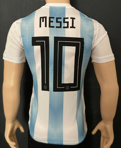 2018 World Cup Argentina National Team Home Shirt Messi Pre Owned Size S