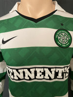 2010-2011 Celtic Glasgow Long Sleeve Home Shirt Kitroom Player Issue Pre Owned Size M