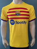 2022-2023-2024 FC Barcelona Fourth Shirt Senyera Player Issue Authentic New BNWT Size M