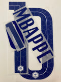 2020-2021 France National Team Away Name Set and Number Kylian Mbappe