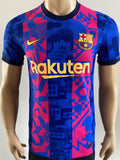 2021-2022 FC Barcelona Third Shirt Player Issue Authentic European Competition Pre Owned Size M