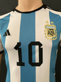 2022 Argentina World Cup Home Shirt Lionel Messi Name Set Pre Owned Size S