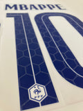 2020-2021 France National Team Away Name Set and Number Kylian Mbappe