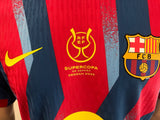 2025-2026 FC Barcelona Home Shirt Roony Bardghji Player Issue Authentic Supercopa New BNWT Multiple Sizes