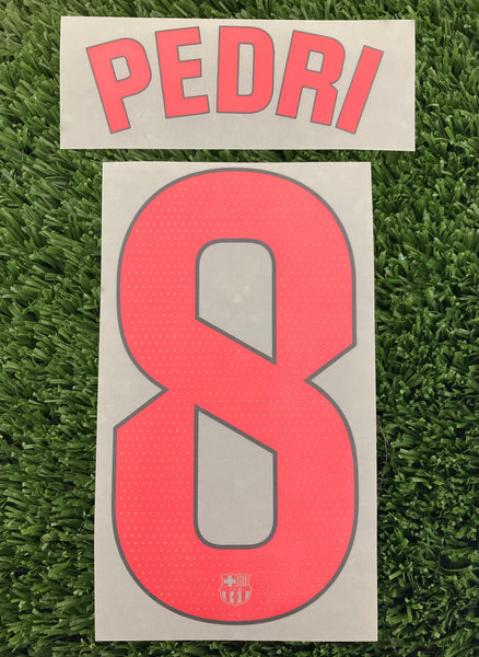 2024-2025 Pedri 8 FC Barcelona Away Name Set and Number La Liga Player Issue TextPrint