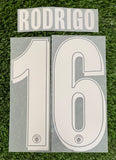 2025-2026 Manchester City Rodrigo Hernádez “Rodri” Away Name Set and Number Champions League and Cup Stilscreen