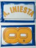 2017-2018 FC Barcelona Home Name Set and Number Andres Iniesta Special Edition Infinity Farewell Sporting ID