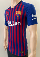 2018-2019 FC Barcelona Player Issue Home Shirt Riqui Puig La Liga Pre Owned Size S