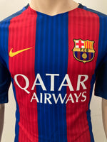 2016-2017 FC Barcelona Home Shirt Jeremy Mathieu Player Issue Kitroom Champions New BNWT Size XL (Fitted)