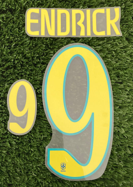 2024-2025 Endrick Brazil Away Name Set and Number Avery Dennison