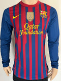 2011-2012 FC Barcelona Home Shirt David Villa Player Issue Kitroom LaLiga World Champions Mint Size M (Fitted)