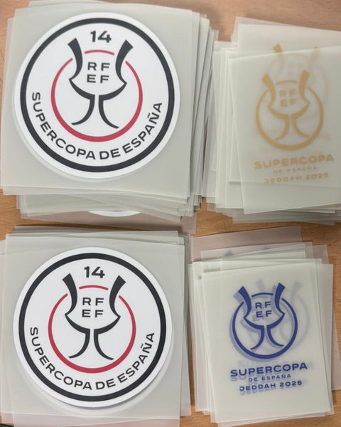 Pre Order 2025 Spanish Super Cup Kit Badges Player Issue For Barcelona Textprint Adult Size