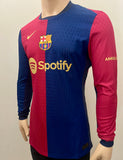 2024-2025 FC Barcelona Home Shirt Player Issue Kitroom Old Spotify New BNWOT Multiple Sizes (Fitted)