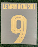 2024-2025 Lewandowski 9 FC Barcelona Home Name Set and Number Champions League Cup Player Issue TextPrint