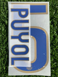 2008-2009-2010 Puyol 5 FC Barcelona Away Name set and Number Sipesa