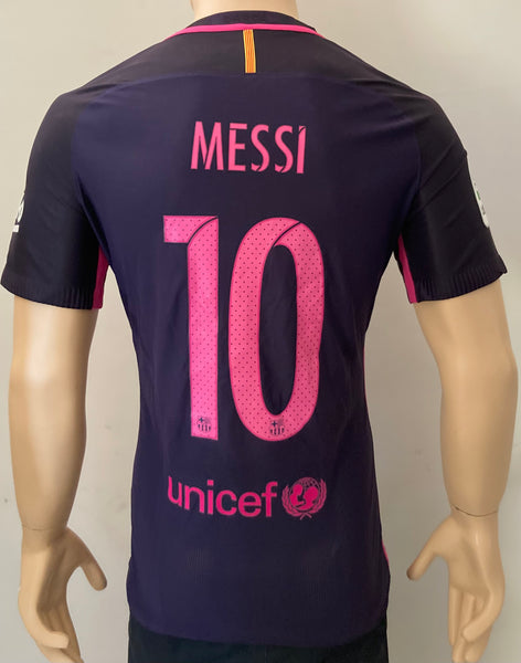 2016 FC Barcelona Away Shirt Player Issue Kitroom Messi La Liga WCC FIFA 2015 Size L