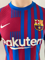 2021-2022 Aubameyang Barcelona Home Shirt Player Issue Kitroom La Liga Mint Condition Size L