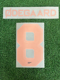 2022-23 Arsenal FC Away Name Set and Number Martin Odegaard Player Issue UEFA and Cup Adult Size