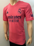 2020 - 2021 Real Madrid Away Shirt Valverde Version Jugador Champions Size M