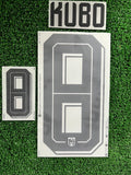 2026-2027 Japan National Team Away Name Set and Number Takefusa Kubo DekoGraphics Adult Size