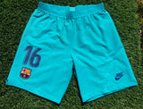 2019- 2020 Barcelona FC Short Third Mousse Wague 16 La Liga Player Issue Kitroom Size L