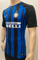 2017-2018 Inter Milano Home Shirt Ivan Perisic Player Issue Kitroom Lega Calcio Mint Size L (Fitted)