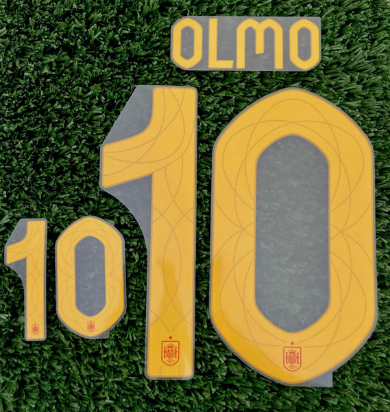 2024-2025 Dani Olmo Spain Home Name Set Avery Dennison Euro Winners