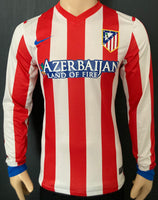 2012-2013 Atlético de Madrid Long Sleeve Home Signed Shirt Falcao Kitroom Player Issue Pre Owned Size M