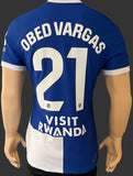 2025-2026 Atletico de Madrid Shirt Obed Vargas Player Issue Kitroom Retro Size M (Fitted)