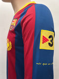 2010-2011 FC Barcelona Home Shirt Gerard Piqué Player Issue Kitroom Long Sleeve La Liga Signed Pre Owned Size L