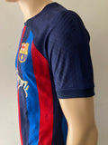 2022-2023 FC Barcelona Home Shirt Gavi Player Issue Kitroom Motomami El Clasico La Liga Mint Size M