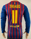 2011-2012 Thiago Alcantara Barcelona Home Shirt Long Sleeve Player Issue Kitroom Champions League