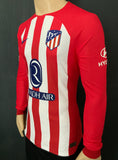 2023-2024 Atletico Madrid Griezmann Home Shirt Kitroom Player Issue Long Sleeve Champions Mint Condition Size M