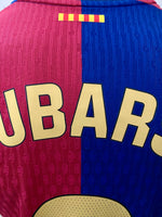 2024-2025 FC Barcelona Home Shirt Pau Cubarsí La Liga Spanish League Kitroom Player Issue BNWOT Size L fitted 125 Anniversary Patch