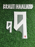 2026-2027 Norway National Team Home Name Set and Number Erling Braut Haaland Avery Dennison