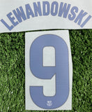 2023-2024 Lewandowski 9 FC Barcelona Fourth kit Senyera Name Set and Number La Liga Version Textprint Adult Size