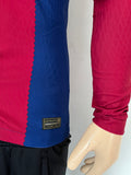 2023-2024 FC Barcelona Home Shirt Lamine Yamal Player Issue Kitroom Long Sleeve Pre Owned Size M (Fitted)