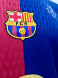 2024-2025 FC Barcelona Home Shirt Frenkie De Jong La Liga Spanish League Kitroom Player Issue BNWOT Size L fitted 125 Anniversary Patch