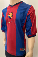 1998-1999 FC Barcelona Home Shirt Rivaldo La Liga Pre Owned Size XL