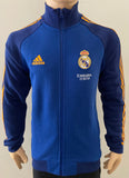 2021-2022 Real Madrid Jacket Pre Match Kitroom Player Issue Pre Owned Size M