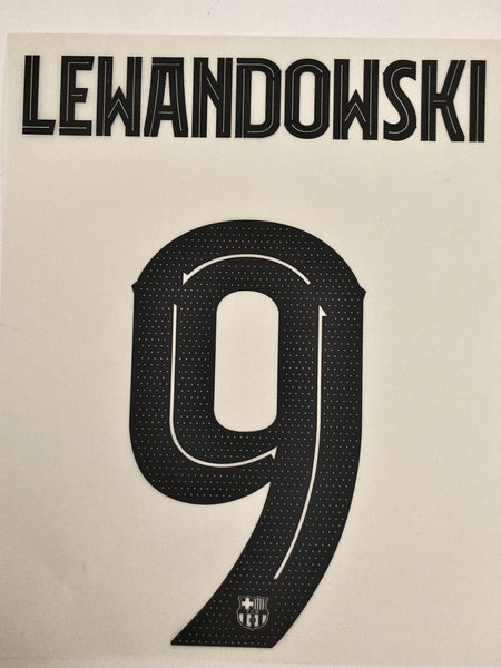 2023 2024 Barcelona LEWANDOWSKI 9 Third Shirt Name Set and Number Player Issue UCL/ Copa del Rey Adult Size TextPrint