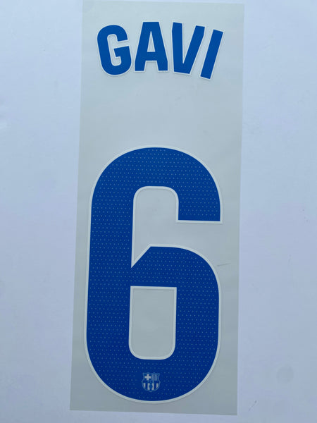 2023 2024 Barcelona FC GAVI 6 Away Shirt Name Set and Number Player La Liga Adult Size TextPrint