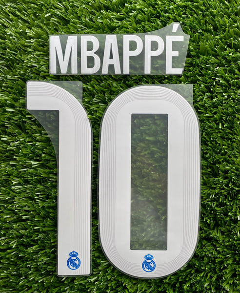 2025-2026 Real Madrid CF Third Name Set and Number Kylian Mbappe Champions and Cup Avery Dennison