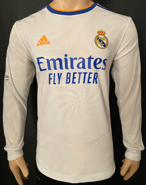 2021 - 2022 Real Madrid Home Shirt Player Issue Kitroom Mint Condition Size 6