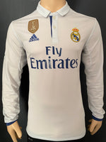 2016 2017 Real Madrid Adidas Climacool Home Shirt Long Sleeve VARANE 5 La Liga Size M