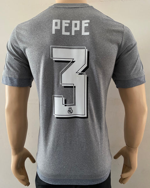2015 Pepe Real Madrid Away Shirt Champions Badge 2014 Name Sporting ID Preowned Size M