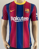 2020-2021 FC Barcelona Home Shirt Lionel Messi Player Issue Authentic LaLiga Farewell Pre Owned Size S