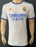 2021-2022 Adidas Real Madrid CF La Liga Home Shirt Fede Valverde Kitroom Player Issue HEAT. RDY