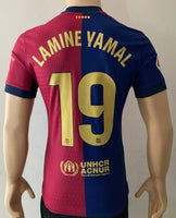 2024-2025 FC Barcelona Home Shirt Lamine Yamal La Marato Player Issue Kitroom La Liga Vs Leganes Mint Size M